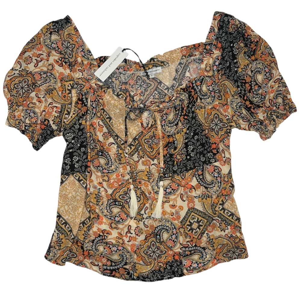 Cupcakes and Cashmere Paisley Top